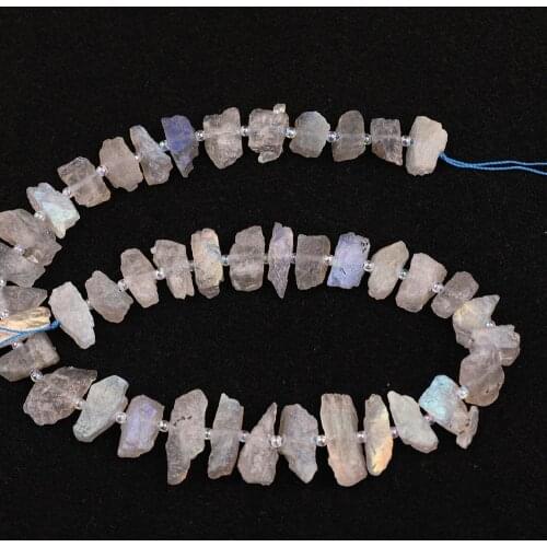 15.5''/Strand, Natural Flash Labradorite Stone Nugget Loose Spacer Beads Jewelry,Irregular Stone Chunky Beads For Pendant Making