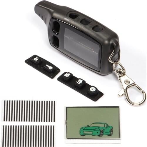 Tw9010 Case Keychain Key Chain Cover+TW9010 Flexible Cable lcd display For Tomahawk 9010 2-Way Car Remote Controller TW-9010