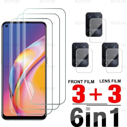 For Oppo Reno 5 Lite 6.43inch HD Front Hydrogel Soft Film 6in1 for oppo appo reno5 5G Pro Plus 5F camera lens screen protector