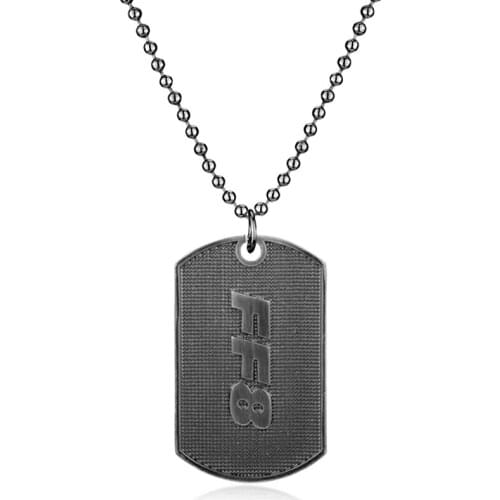 Dongsheng Fast Furious 8 Dog Tag Necklace FF8 Stainless Steel Accessories Clavicle Domineering Couple Pendant Necklace Jewelry