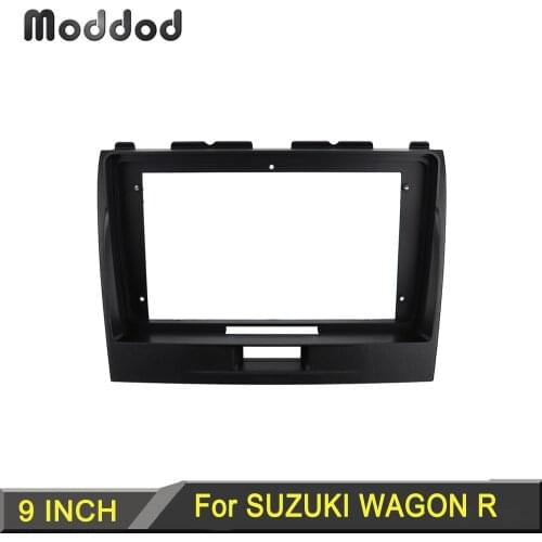 Double 2 din Fascia Fit for SUZUKI WAGON R 9 INCH Dash Kit Stereo Panel Car Accessories DVD Player Install Surround Trim Bezel