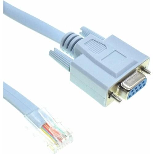 1.5M Console Cable RJ45 Ethernet to RS232 DB9 COM Port Serial Female Routers Network Adapter Cable for Cisco Switch Router