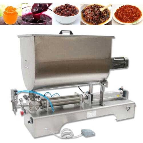 Mixing type paste filling machine for jam/cream/beef/chili sauce quantitative filler machinery pneumatic slurry filling machine