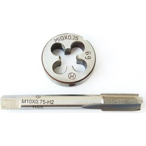 1PC Tap M10*0.75 + 1pPCS Die M10*0.75 (S)M10 Right Hand Tap And Die Set
