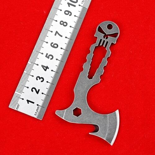 Mini Skull Axe Multi-Tool Knife EDC Outdoor Hunting Survival Knives Tactical Military Self-Defense Knife 440C Fixed Blade