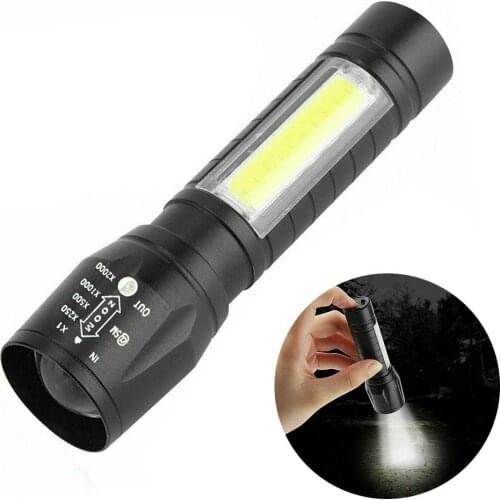 Outdoor Portable Super Bright USB Rechargeable COB LED Torch Lamp Flashlight