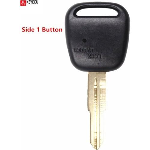 Keyecu New Uncut Left Blade Side 1 Button Replacement Remote Key Shell Case Cover Box for Toyota with Logo