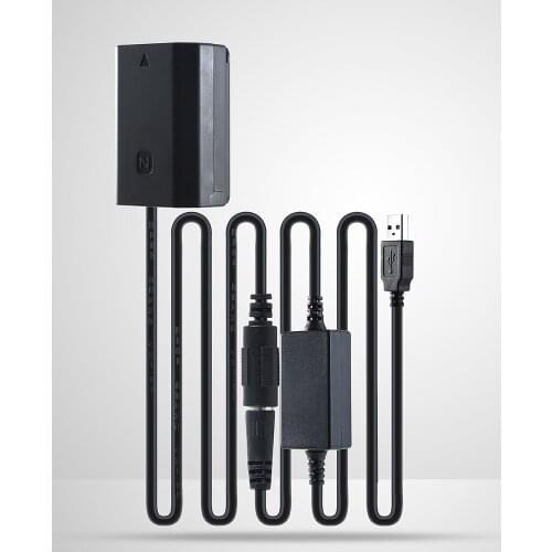 NP-FZ100 Dummy Battery And USB 5V Boost Cable AC-PW20 DC Coupler Power Adapter For Sony A9 A9R A9S A7R3 A7M3 A7S3 A7III A7R4