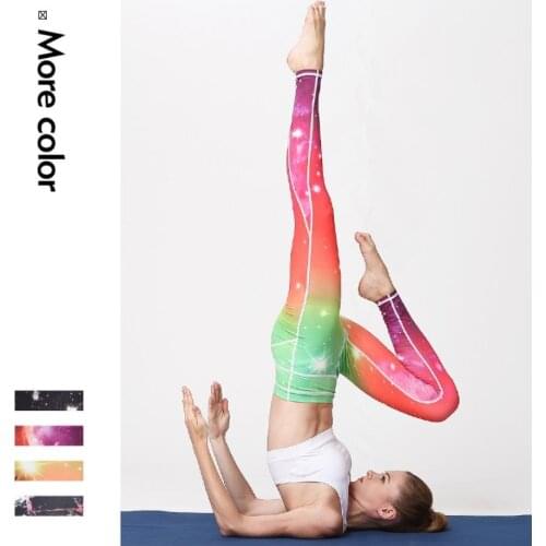 Cloud Hide Yoga Pants High Waist Sports Leggings Star Women Long Tights Push Up Running Trouser Workout Plus Size Tummy Control