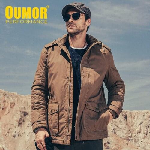 Oumor Men Winter Brand Army Military Field Fleece Jacket Parkas Trench Men Hoodie Casaco Masculino Windproof Coats Parkas Men