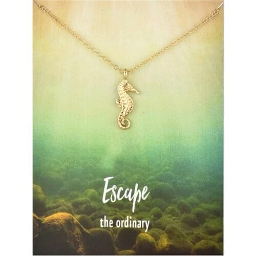 Seahorse Beach Ocean Pendants Necklaces Women Men Unisex Fashion Jewelry Choker Necklace Pendant Gift Jewelry Wholesale 2020 New