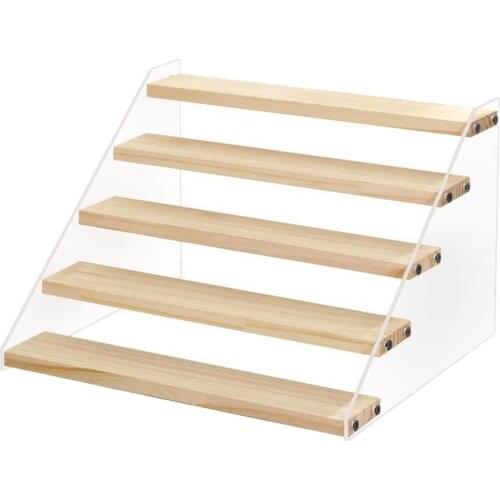 5-Layer Acrylic Display Rack Glasses Cosmetic Dolls Action Figure Model Toys Ladder Riser Stand Storage Shelf Holder