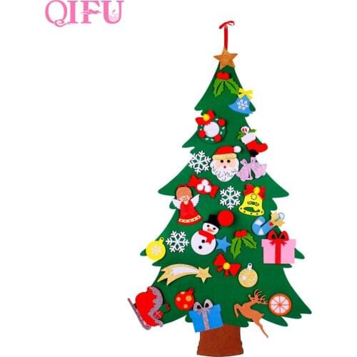 QIFU Felt Christmas Tree Oranments Christmas Decorations For Home 2019 Navidad Natal Xmas Tree Happy New Year Christmas Gifts
