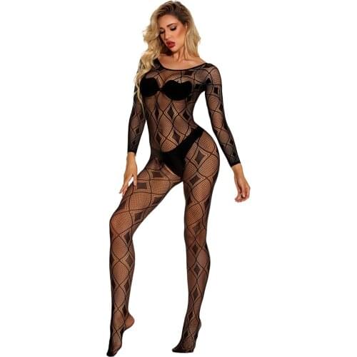 Plus Size Sexy Lingerie Woman Transparent Mesh Underwear Erotic Stockings Porno Crotchless Lingerie Sexy Teddies Exotic Costumes