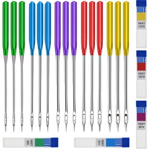 15 Pieces Stainless Steel Ball Point Home Household Sewing Machine Needle