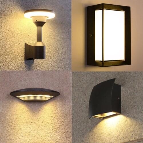 Modern LED Wall Sconce Lighting Fixture Lamps 12W Outdoor Wall Lamps Aluminum Waterproof Wall Lamp For Door Front Patio Corridor