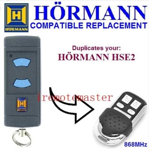HORMANN (Blue buttons compatible) HSE2 868Mhz Garage Door/Gate Remote Control Replacement/Duplicator Very good
