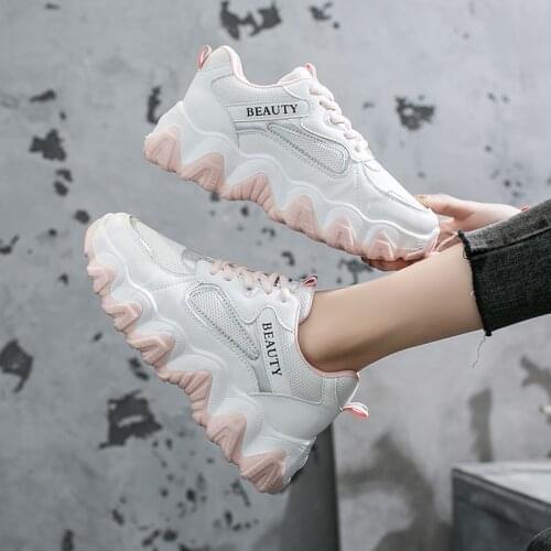 Retro Sawtooth Platform Woman Sneakers Casual Novelty Stripe Colour Mixture Sneakers Thick Bottom Shoes Female Flat Platform