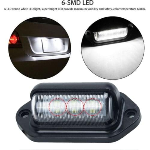 1 Pair Car LED Lights 12V 24V A10-30V IP65 LED License Plate Light Door Step Lamp For Car Boat Truck Trailer