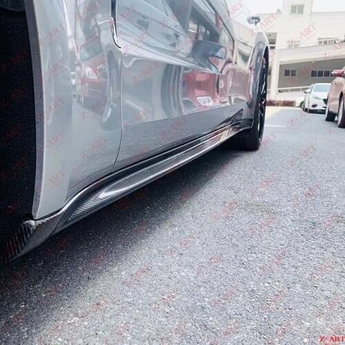 2017-2020 Z-ART carbon fiber side skirts for Panamera carbon side spoiler for 971 carbon fiber side chin for 971 Prefacelift