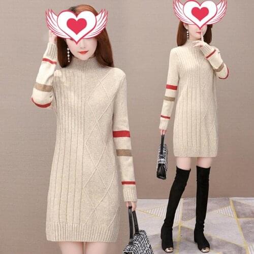 2020 Factory Price Autumn Winter Women Knitwear Sweater Pullover Fashion Long Sleeve Half Turtleneck Sweater Jumper Female