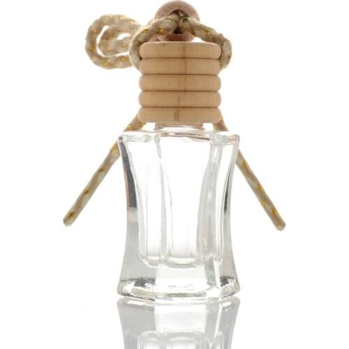5ml Car Perfume Bottle Hanging Cute Air Freshener Carrier Home Fragrance Clear Glass Bottle 200pcs/lot