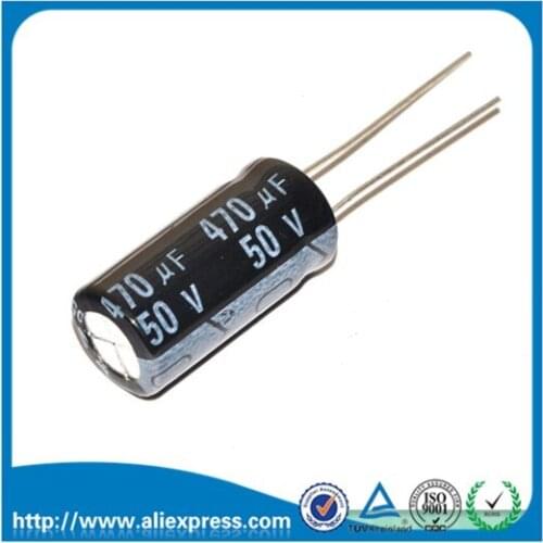 50PCS 50V 470UF 50 V / 470 UF Aluminum electrolytic capacitors Size 10*20mm 470UF 50V Electrolytic capacitor Free Shipping