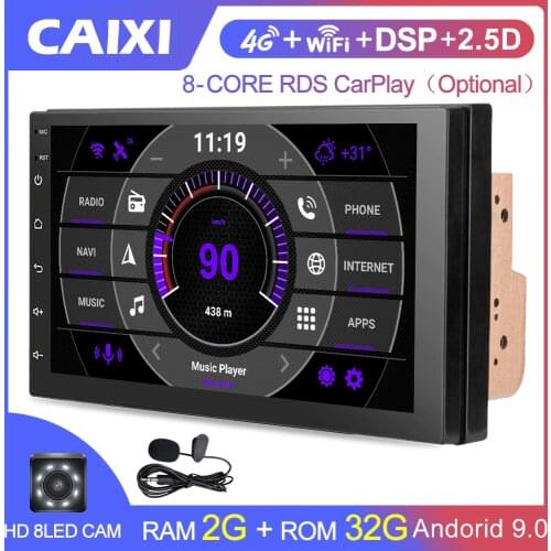 2 Din Android 9.0 Autoradio RDS audio Mp3 Car Radio Multimedia Video Players For Nissan VW TOYOTA Honda KIA Hyundai mazda Ford