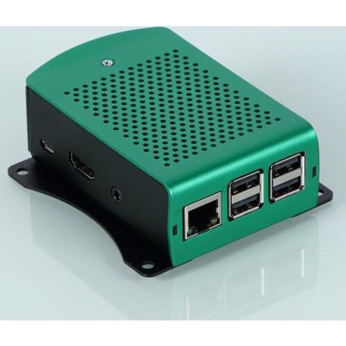 Raspberry Pi 3 Case Aluminum Silver Green Black Case Metal Enclosure RPI 3 Box Compatible with Raspberry Pi 3 Model B