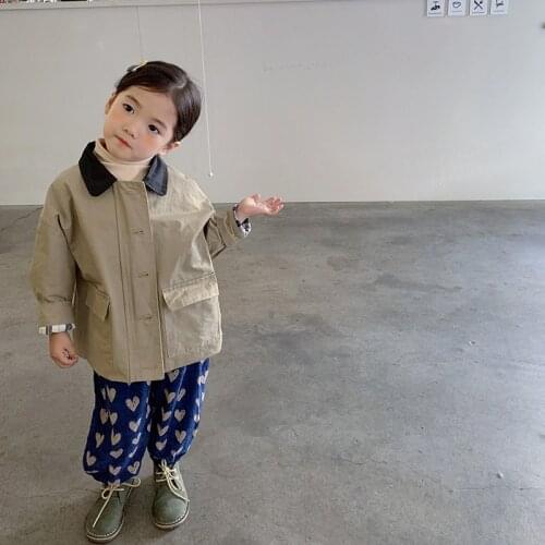 Outerwear Coat Jacket Turn Down Collar Cotton Casual Simple New Fashion Specific Spring Autumn Unisex Children Clothes for Kids