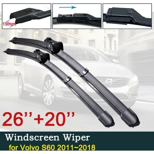 For Volvo S60 2011~2018 Front Windscreen Windshield Wipers Car Wiper Blade Car Accessories 2012 2013 2014 2015 2016 2017