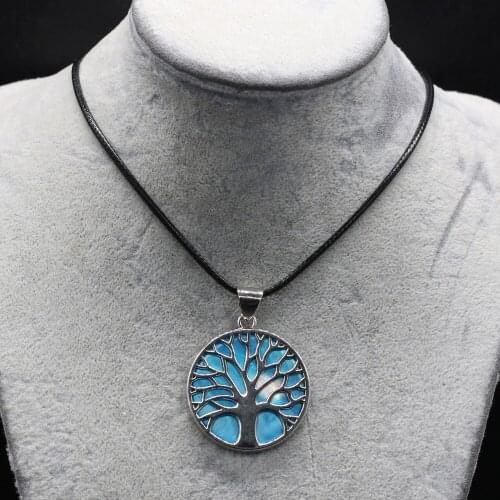 Natural Shell Pendant Necklace Exquisite Tree of life Pattern Pendant Necklace for Women Jewelry Necklace Gift Length 55+5cm