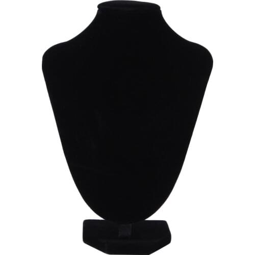 Small Size Necklace Stand Display Rack Black Velvet Jewelry Showing Holder Mannequin Choker Jewelry Organizer Showcase
