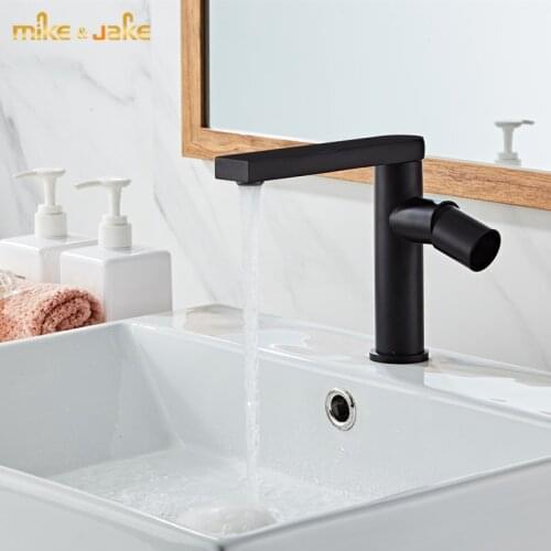 Matte black Brass crane basin faucet bathroom hot and cold single handle faucet basin sink crane bathroom tap