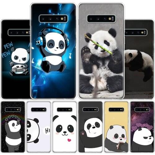 Panda Anime Cute Cover Phone Case For Samsung Galaxy S10 S20 Ultra Note 10 9 8 S9 S8 Plus Pro Lite S7 S6 J4 J6 J8 + Coque