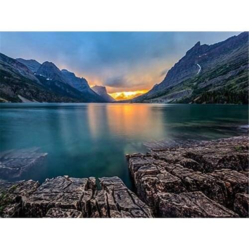 Nature DIY 11CT Embroidery Cross Stitch Kits Craft Needlework Set Cotton Thread Printed Canvas Home Decoration Dropshipping