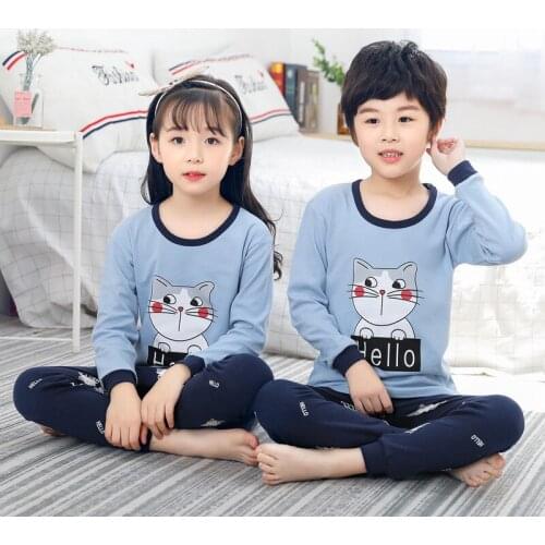 2020 Autumn Children Pajamas Animal Cartoon Sleepwear Kids Clothes Set Winter Pyjamas Kids Toddler Baby Sleepwear For Boys Girls