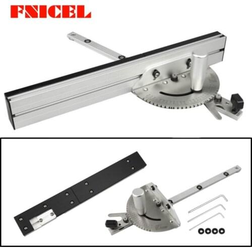 450mm Miter Gauge with track Stop Table Saw/Router Miter Gauge Sawing Assembly Ruler for Table Saw Router Woodworking Tools DIY