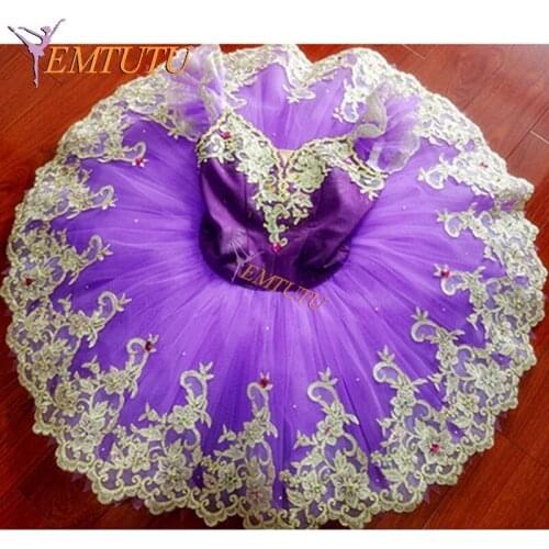 Adult professional ballet tutu purple Lilac Fairy Pancake tutus classical ballet tutu skirt ballerina Performance ballet costume