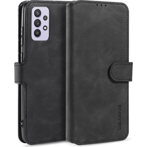 Folding Stand Anti-knock Vintage Wallet Case for Samsung Galaxy A32 5G A52 A72 A71 A51 A81 A91 A31 A21S A12 M31 M21 Cover