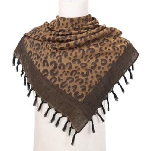 Tactical Desert Arabic Scarf Windproof Leopard-Pattern Arab Military Keffiyeh Scarf Muslim Hijab Men Women Hiking Airsoft Scarf