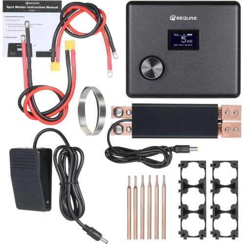 Smart DIY Battery Spot-Welding Machine Automatic / Manual Mode Switchable OLED Display Compatible with 0.1-0.3mm Nickel Sheet