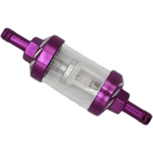 Universal 8mm 5/16" Inner Inline Fuel Filter Reusable Washable Purple