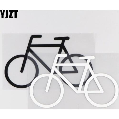 YJZT 16CM*9.7CM Bicycle Pattern Decorate Vinyl Decal Car Sticker 1A-0022