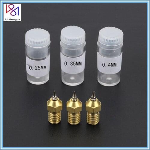 3D Printer part Replaceable nozzle 0.35/0.4mm Nozzle Adapter Set Nozzle Adapter With Nozzles For V6 Hotend 1.75mm Filament