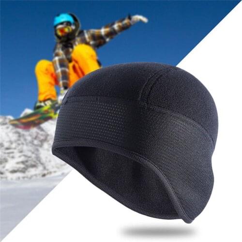 1pcs Cycling Cap Winter Windproof Thermal Fleece Bicycle Cap Running Skiing Riding Motorcycle Hat Mtb Bike Cycling Headwear
