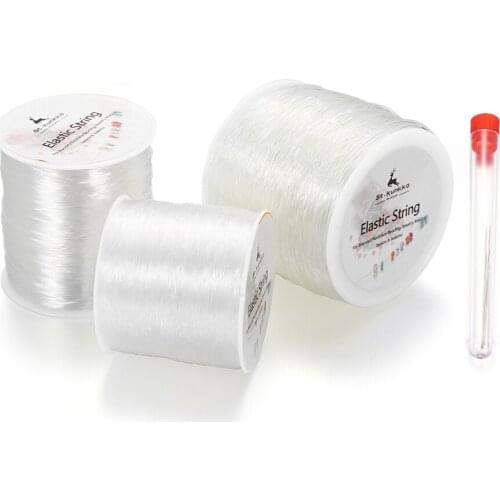 100m Plastic Crystal DIY Beading Stretch Cords Elastic Line With 5 Pins Jewelry String Craft Necklace Bracelet Jewelry Making