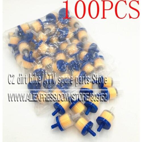 100Pcs 4/25'' 4mm Hose Motorcycle Scooter Gasoline Filter Clear Inline Gas Fuel hot