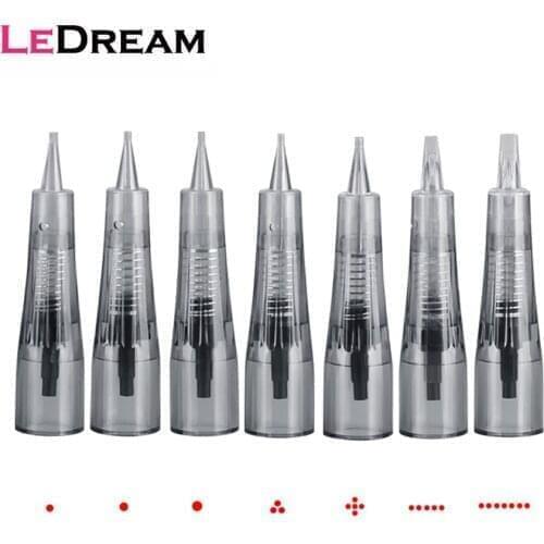 100pcs/lot Tattoo Permanent Needles Cartridges For Permanent Eyebrow Lips Embroidery Microblading Makeup Anesthetic Free