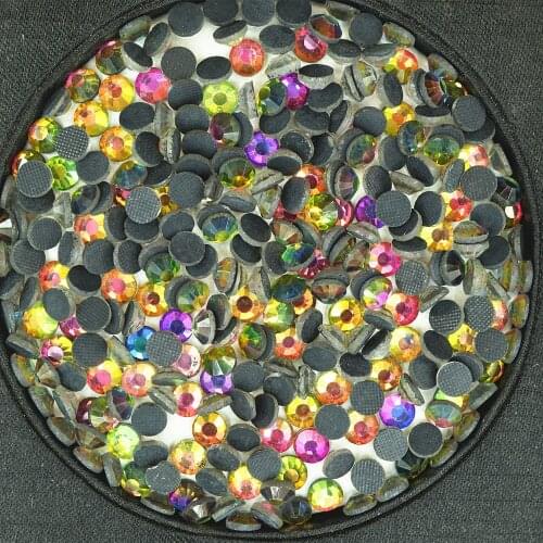 1000PCS SS20 4.9-5mm round Rainbow AB glass drill DMC hotfix flatback Acryl rhinestone quality is very good glass drill DIY